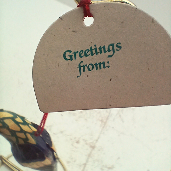 Handcrafted Wheat Straw Bird Ornament – Colorful Songbird Hanging Decor Folk Art - Picture 4 of 8